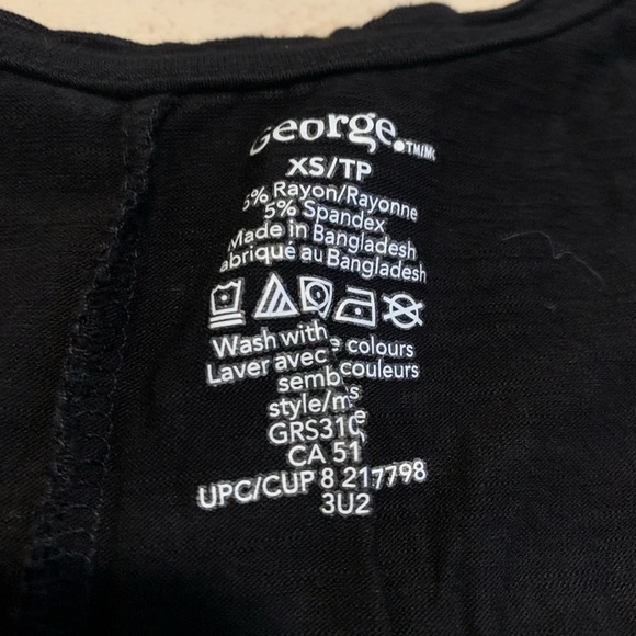 💜 George. Black Sleeveless Tank Top Tunic XS - Picture 4 of 5